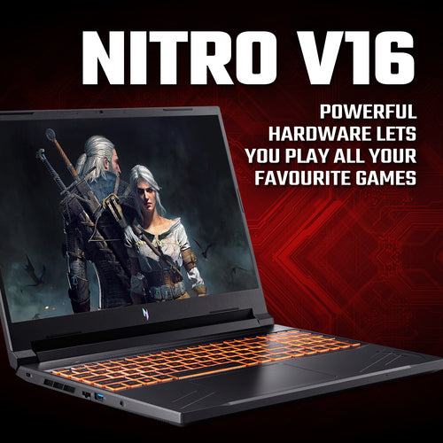 Acer Nitro V 16 Gaming Laptop - 40.6 cm (16&quot;) - AMD Ryzen 7 8845HS - 16 GB DDR5-SDRAM - 512 GB SSD - NVIDIA GeForce RTX 3050 - Wi-Fi 6 - Windows 11 Home - Black