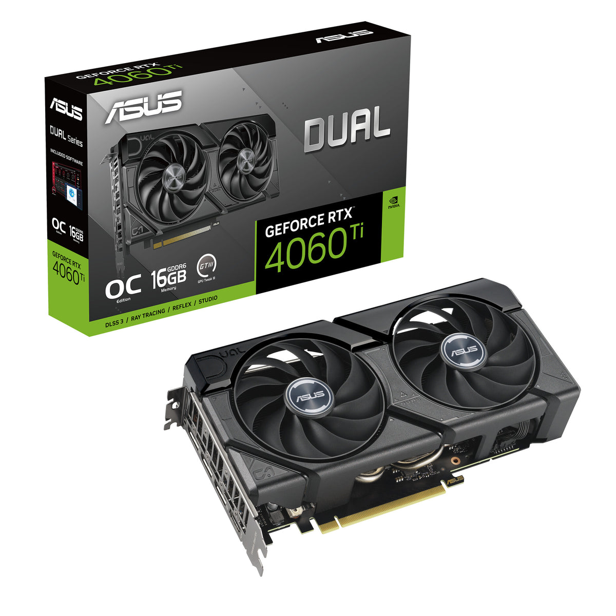 ASUS Dual EVO - NVIDIA 16 GB GDDR6 GeForce RTX 4060 Ti graphics card