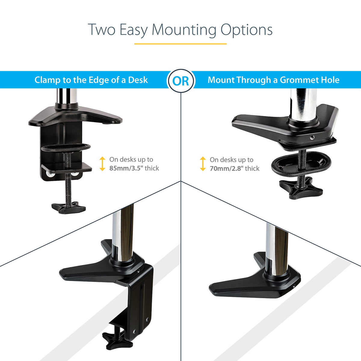 StarTech.com ARMPIVOTE2 - Desk monitor mount for 81.3 cm (32&quot;) to 124.5 cm (49&quot;)