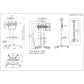 Manhattan 461238 - Trolley monitor/TV stand for 94 cm (37") to 177.8 cm (70")