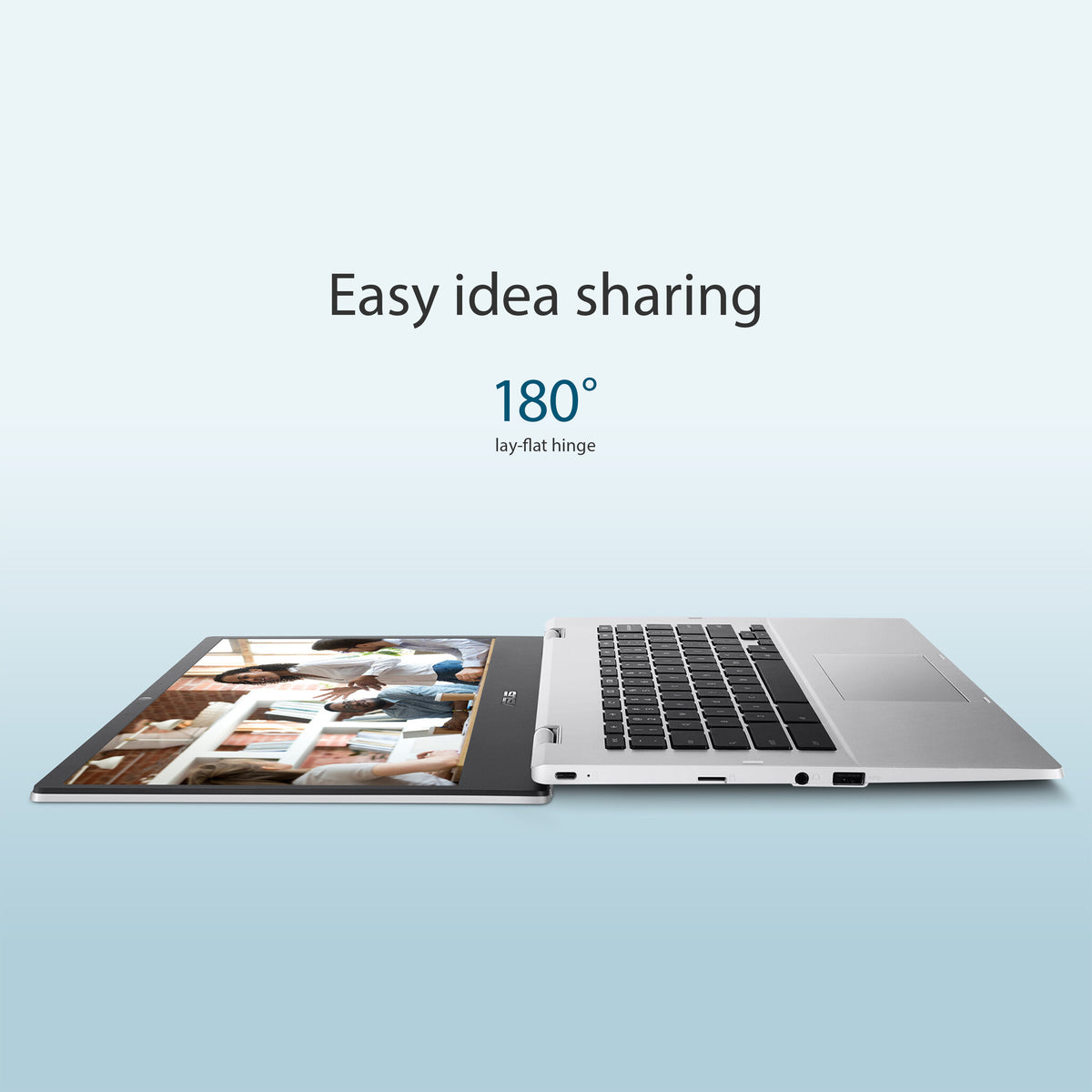 ASUS Chromebook CX1400CKA-EK0078- 35.6 cm (14") - 64 GB - 4 GB - Wi-Fi 6 - ChromeOS - Silver