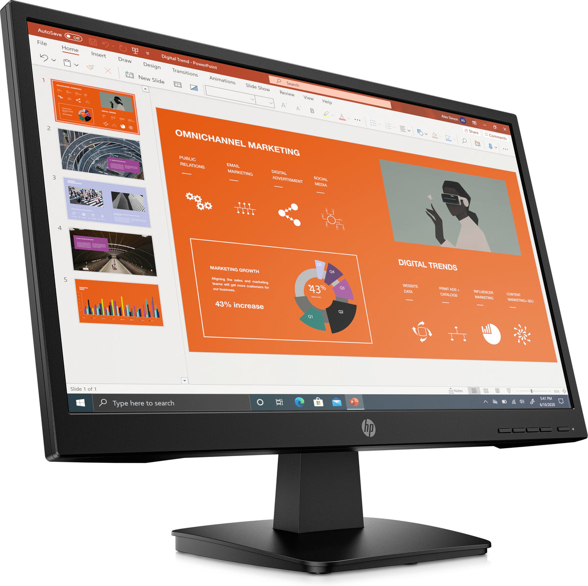 HP P22VA G4 - 54.6 cm (21.5") - 1920 x 1080 pixels Full HD Monitor