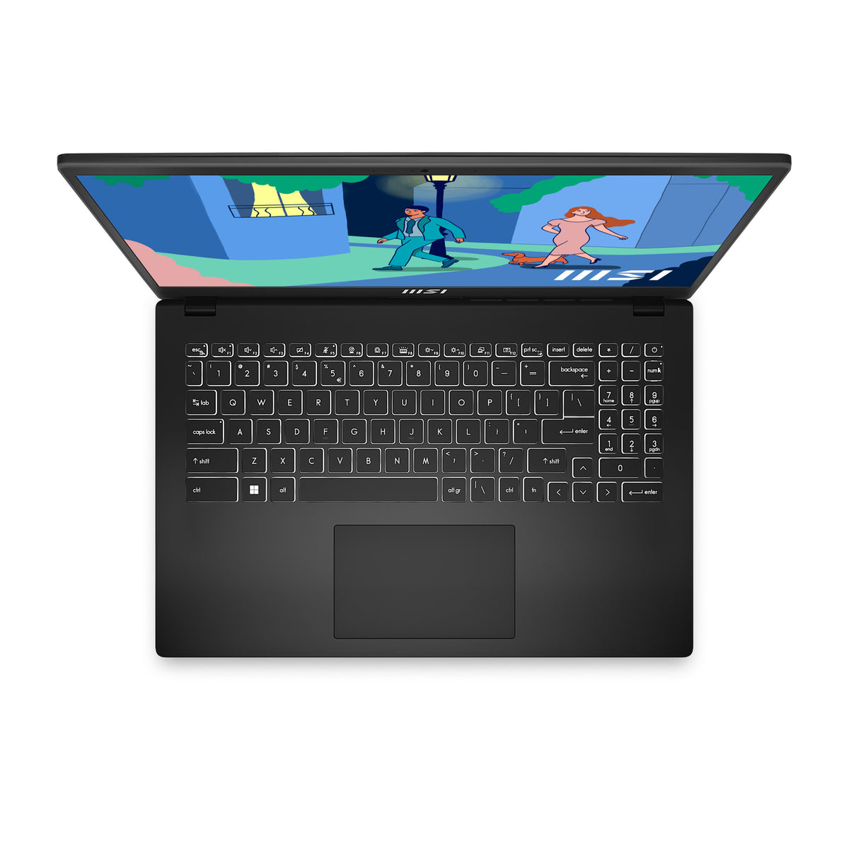 MSI Modern 15 Laptop - 39.6 cm (15.6") - AMD Ryzen™ 5 7530U - 8 GB DDR4-SDRAM - 512 GB SSD - Wi-Fi 6E - Windows 11 - Black