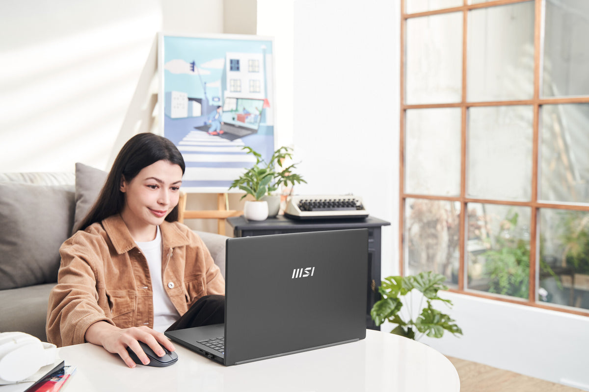 MSI Modern 15 Laptop - 39.6 cm (15.6") - AMD Ryzen™ 5 7530U - 8 GB DDR4-SDRAM - 512 GB SSD - Wi-Fi 6E - Windows 11 - Black