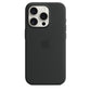 Silicone Case with MagSafe for iPhone 15 Pro in Black