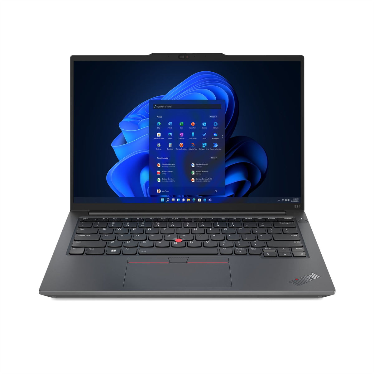 Lenovo ThinkPad E14 Gen 5 (Intel) Intel� Core i5 i5-1335U Laptop 35.6 cm (14") WUXGA 8 GB DDR4-SDRAM 256 GB SSD Wi-Fi 6 (802.11ax) Windows 11 Pro UK English Graphite, Black