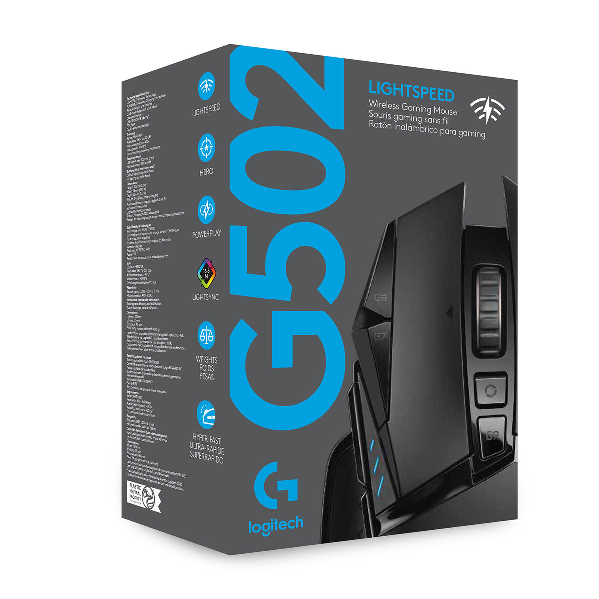 Logitech G - G502 LIGHTSPEED Wireless Gaming Mouse - 25,600 DPI