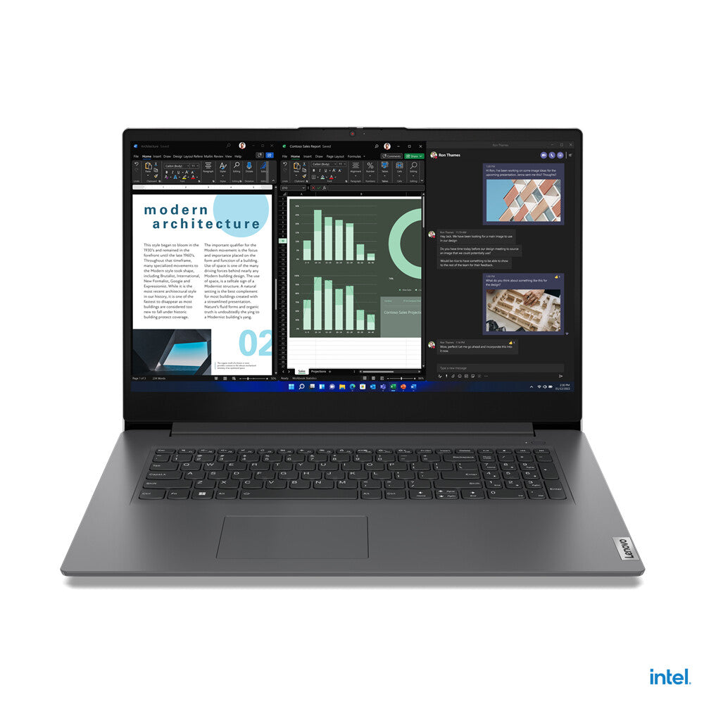 Lenovo V 17 G3 Laptop - 43.9 cm (17.3&quot;) - Intel® Core™ i5-1235U - 8 GB DDR4-SDRAM - 512 GB SSD - Wi-Fi 6 - Windows 11 Pro - Grey