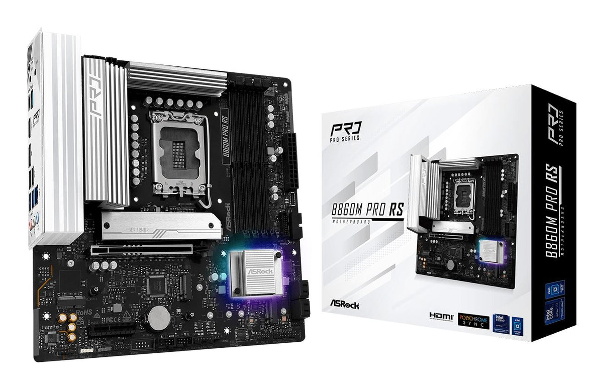 Asrock B860M Pro RS Intel B860 LGA 1851 (Socket V1) micro ATX