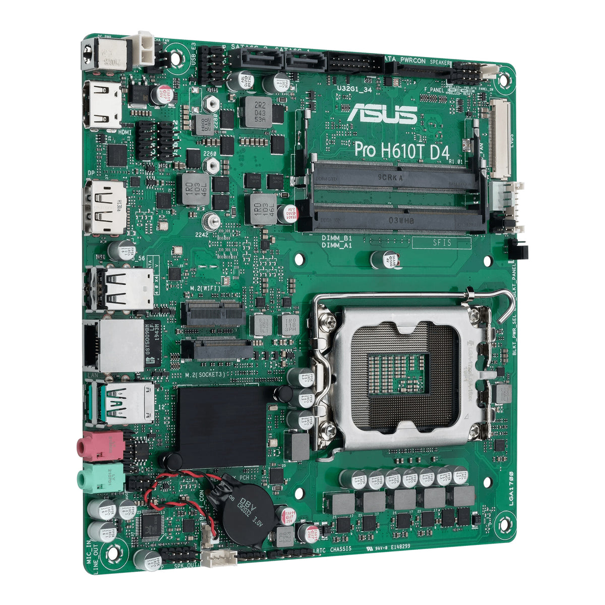 ASUS Pro H610T D4-CSM mini ITX motherboard - Intel H610 LGA 1700