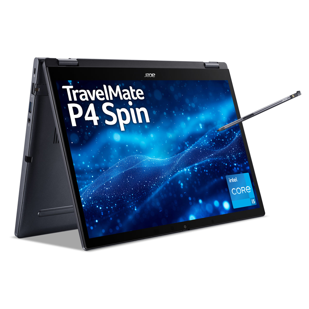 Acer TravelMate P4 Spin 14 Hybrid (2-in-1) - 35.6 cm (14&quot;) - Touchscreen - Intel® Core™ i5-1335U - 16 GB DDR4-SDRAM - 512 GB SSD - Wi-Fi 6E - Windows 11 Pro - Black