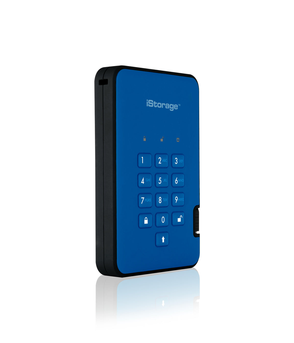 iStorage diskAshur2 - Secure Encrypted External hard drive in Blue - 2 TB