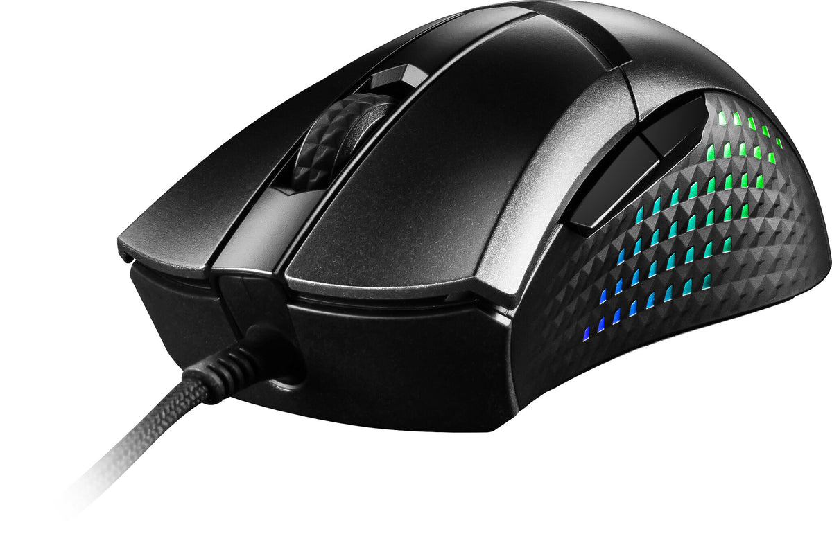 MSI CLUTCH GM51 - USB Type-A Optical Mouse in Black - 26,000 DPI