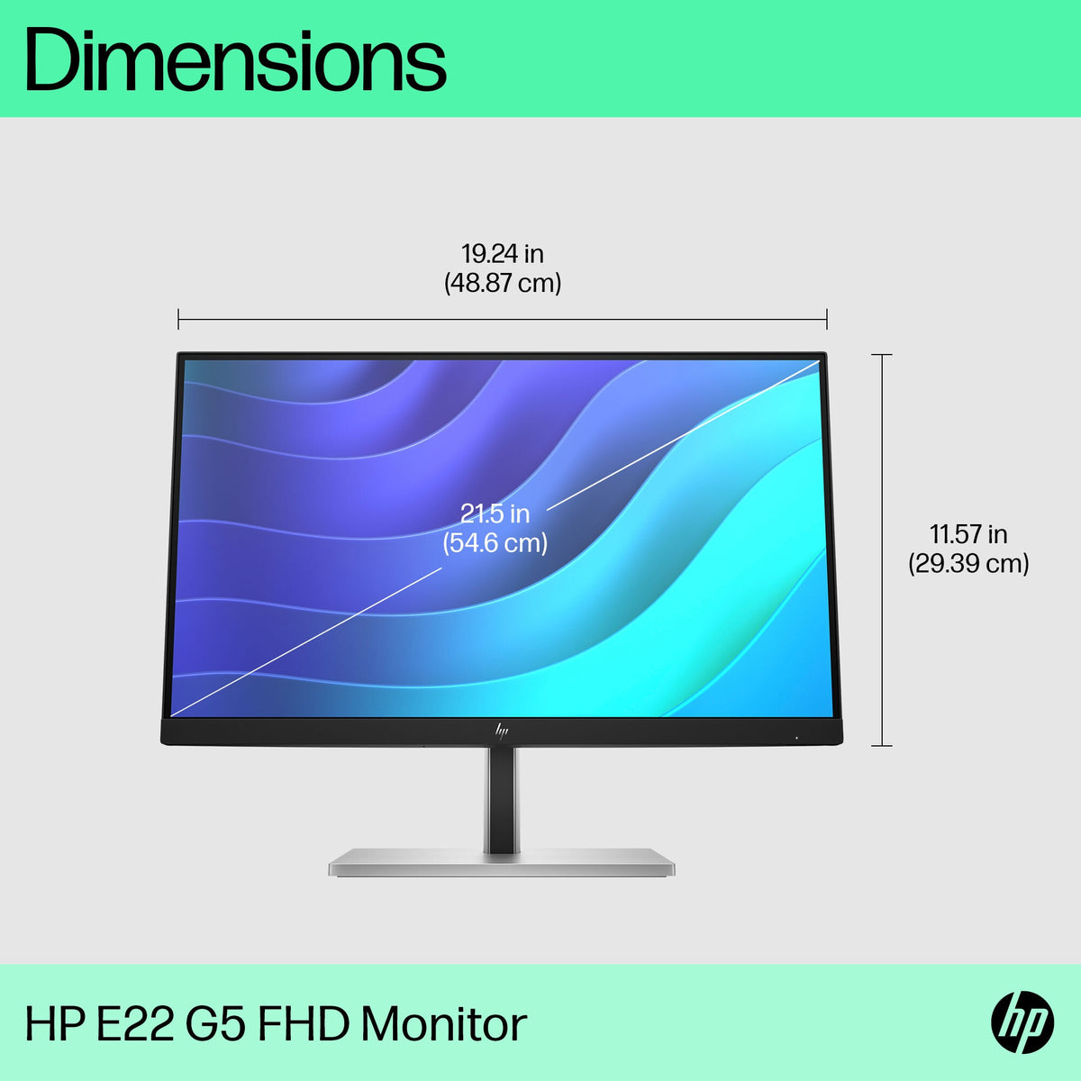 HP E-Series E22 G5 - 54.6 cm (21.5") - 1920 x 1080 pixels Full HD LED Monitor