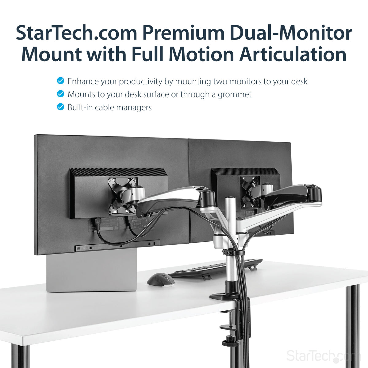 StarTech.com ARMDUAL30 - Desk monitor mount for 76.2 cm (30")