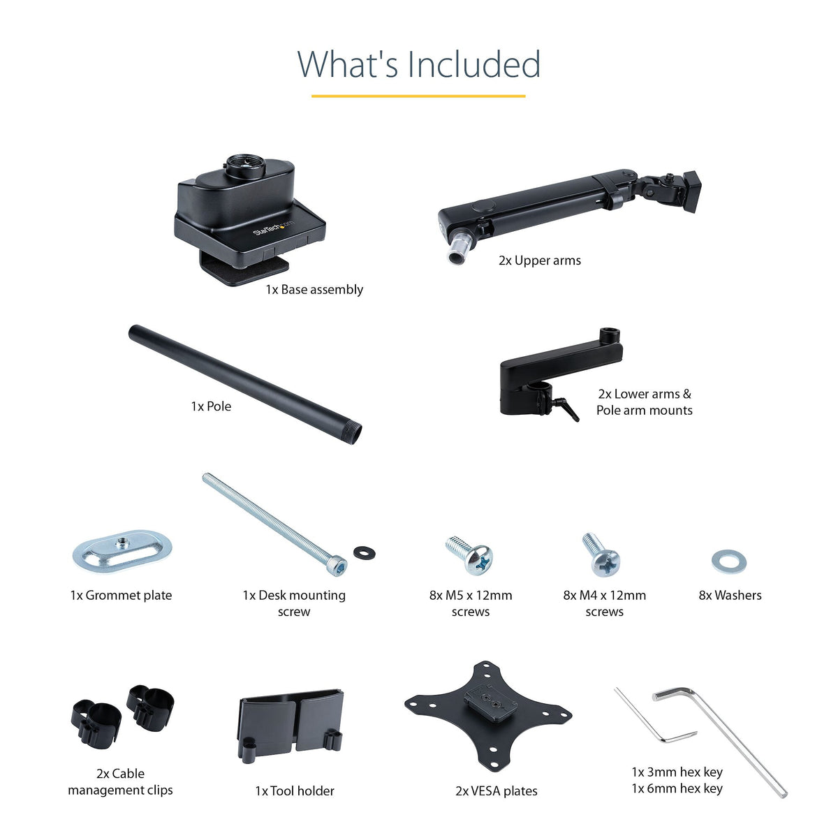 StarTech.com ARMDUALPIVOT Desk monitor mount for 81.3 cm (32")