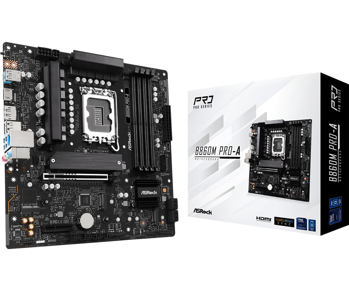 Asrock B860M Pro-A Intel B860 LGA 1851 (Socket V1) micro ATX