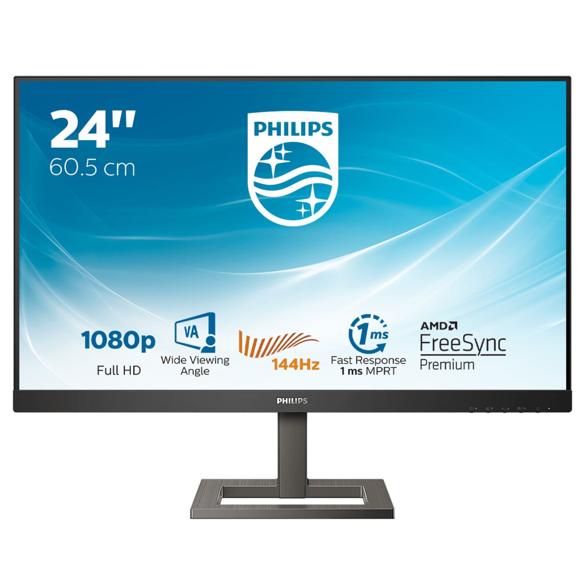 Philips E Line 242E1GAEZ/00 LED display 60.5 cm (23.8") 1920 x 1080 pixels Full HD Black, Chrome Monitor