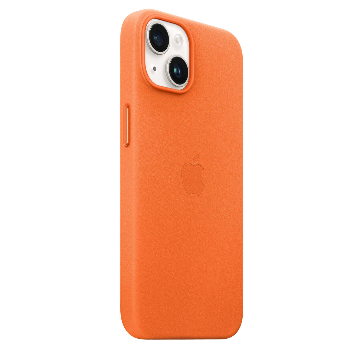 Apple iPhone 14 Leather Case with MagSafe in Orange