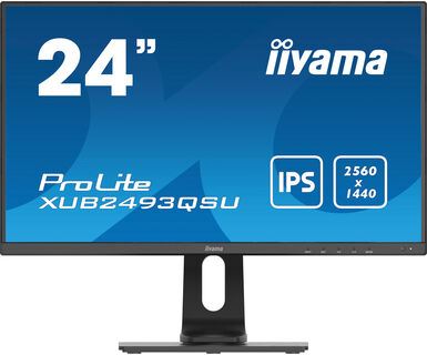 iiyama ProLite XUB2493QSU-B1 Computer Monitor 60.5 cm (23.8&quot;) 2560 x 1440 pixels Wide Quad HD LED Black