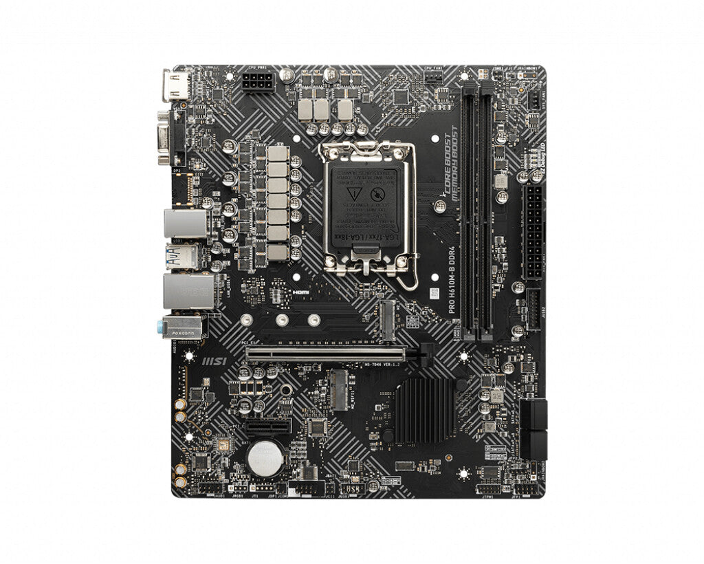 MSI MB PRO H610M-B DDR4 micro ATX motherboard - Intel H610 LGA 1700