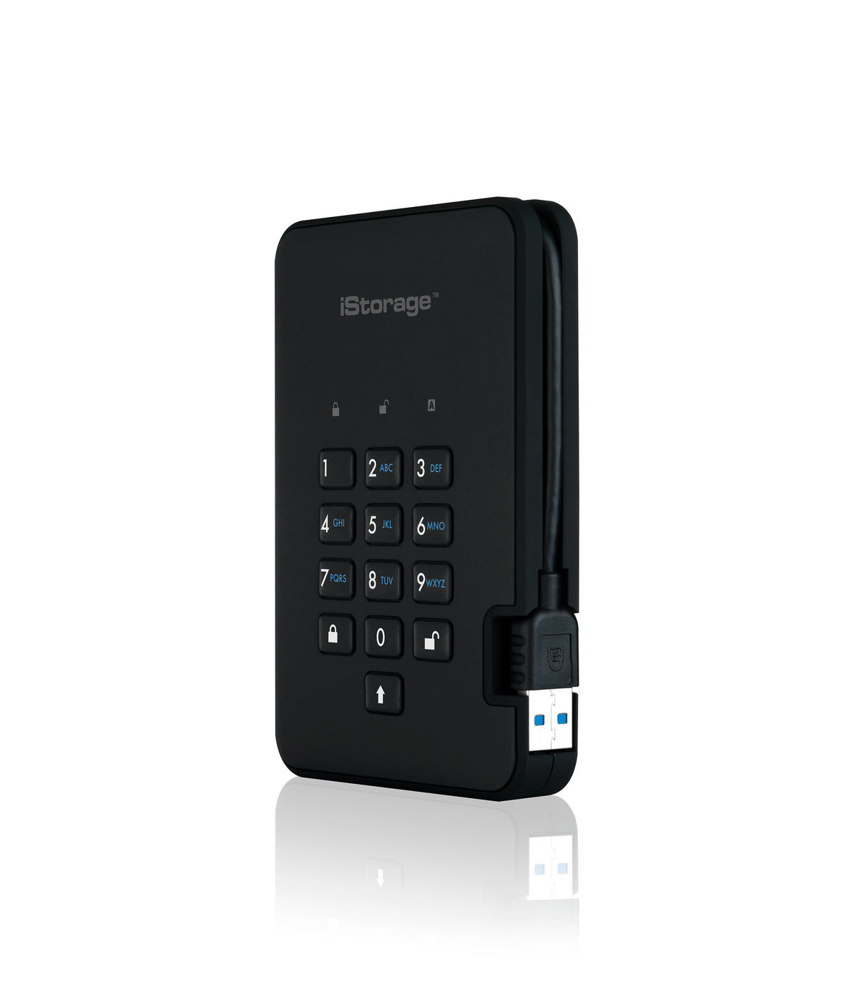 iStorage diskAshur2 - Secure Encrypted External hard drive in Black - 500 GB