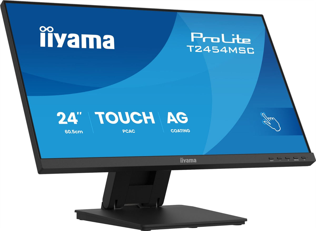 iiyama ProLite T2454MSC-B3AG computer monitor 60.5 cm (23.8") 1920 x 1080 pixels Full HD LED Touchscreen Multi-user Black