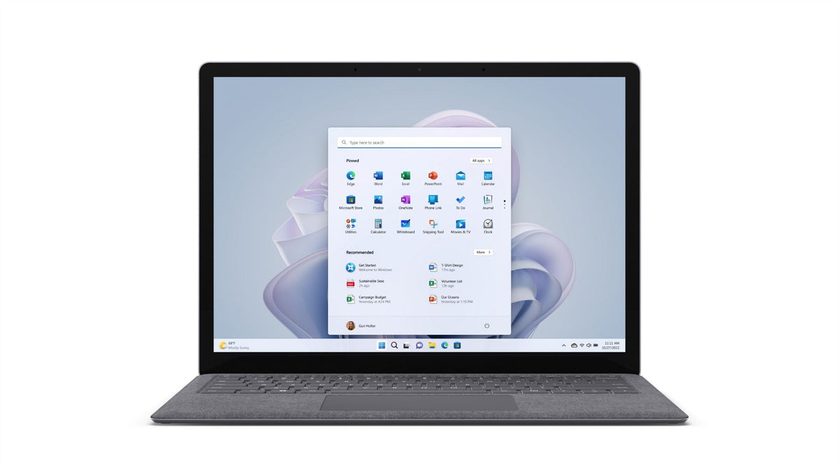 Microsoft Surface Laptop 5 34.3 cm (13.5") Touchscreen Intel® Core™ i7 i7-1265U 16 GB LPDDR5x-SDRAM 256 GB SSD Wi-Fi 6 (802.11ax) Windows 11 Pro Platinum