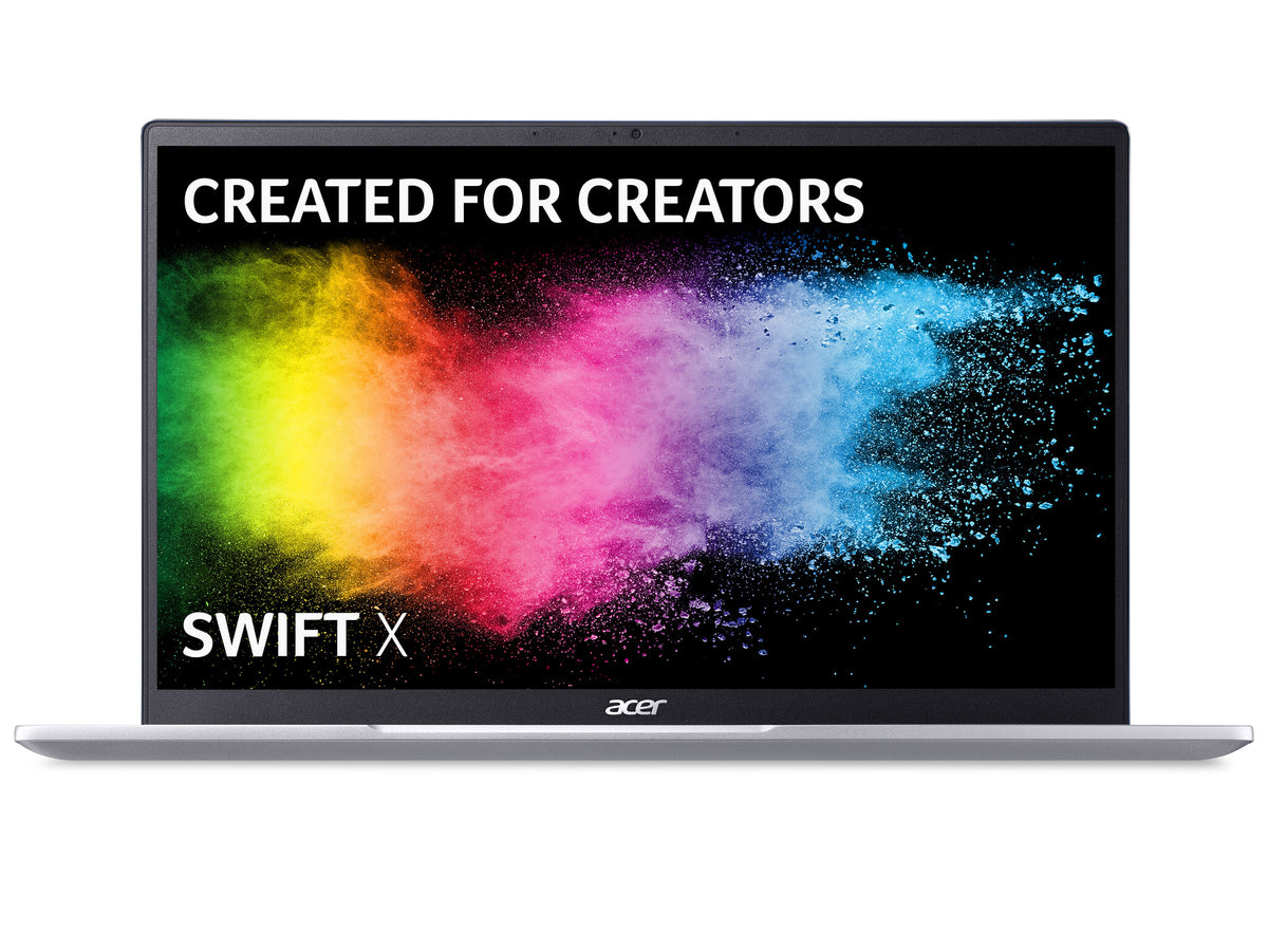 Acer Swift X Laptop - 35.6 cm (14") - AMD Ryzen 5 5600U - 8 GB LPDDR4x-SDRAM - 512 GB SSD - NVIDIA GeForce RTX 3050 - Wi-Fi 6 - Windows 11 Home - Blue / Silver