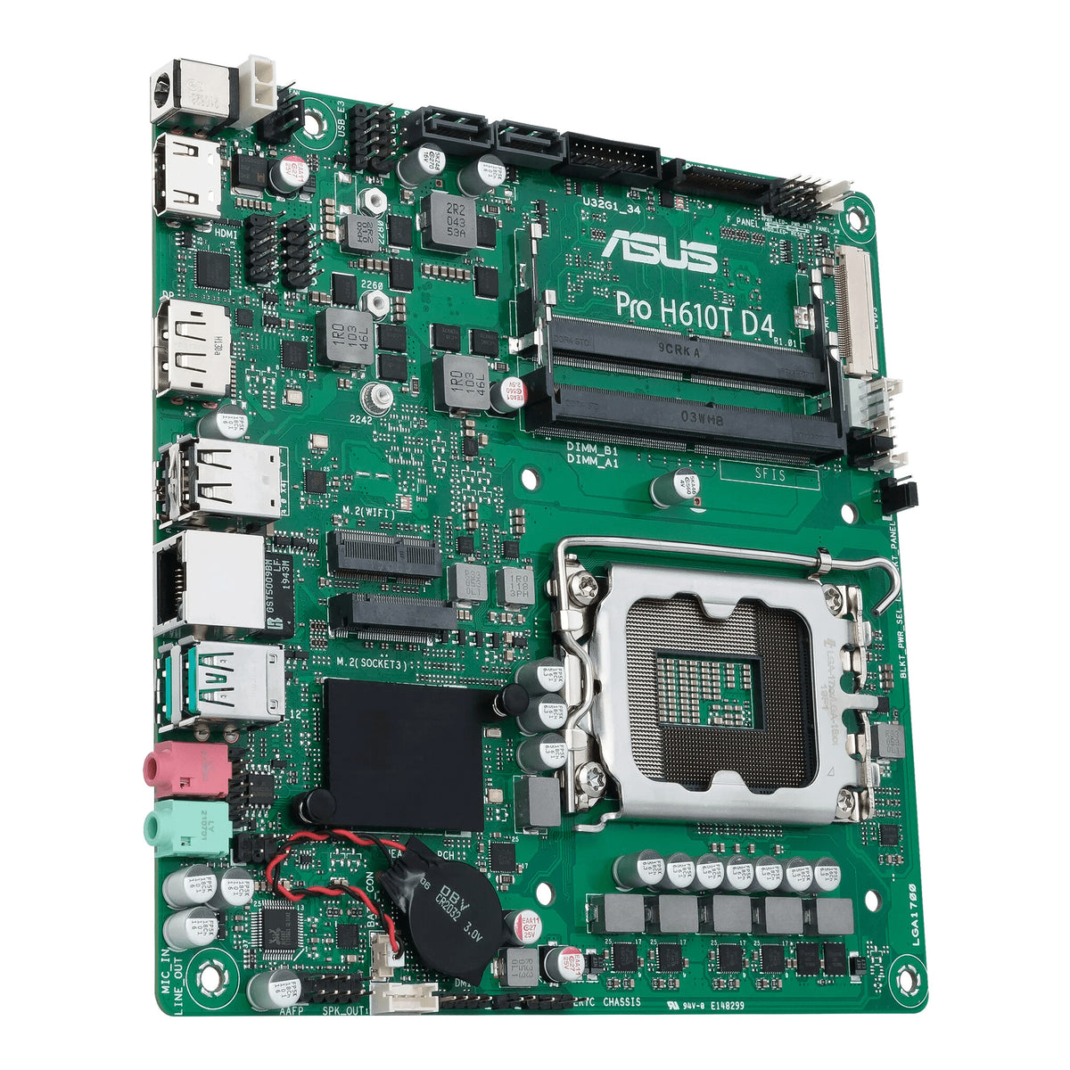 ASUS Pro H610T D4-CSM mini ITX motherboard - Intel H610 LGA 1700