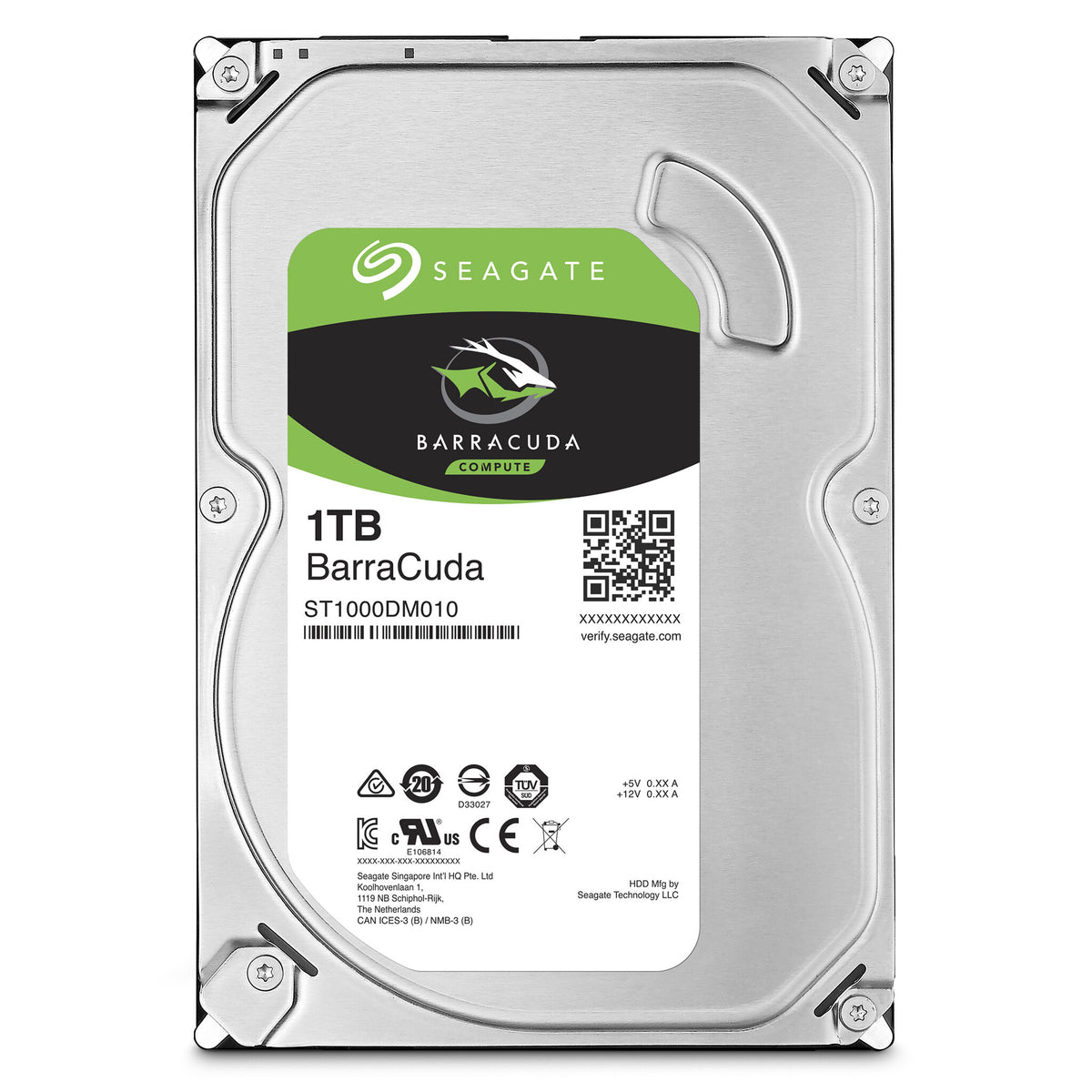 Seagate Barracuda - 7.2K RPM Serial ATA III 3.5" HDD - 1 TB