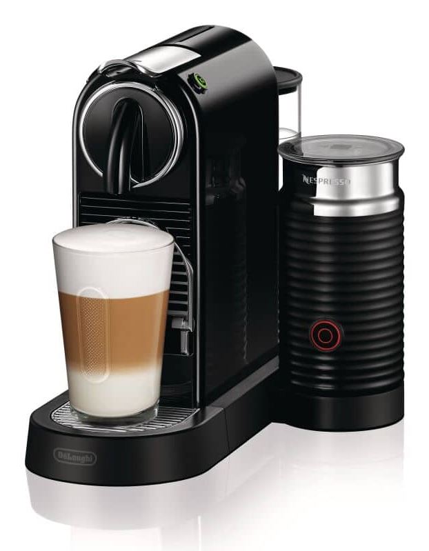 De'Longhi Nespresso CitiZ Coffee Machine with Aeroccino Milk Frother in Black