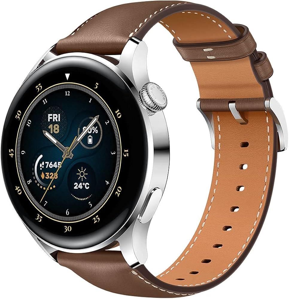 HUAWEI WATCH 3 Fashion Edition LTE 2GB+16GB Steel Color, Brown Genuine Leather Strap