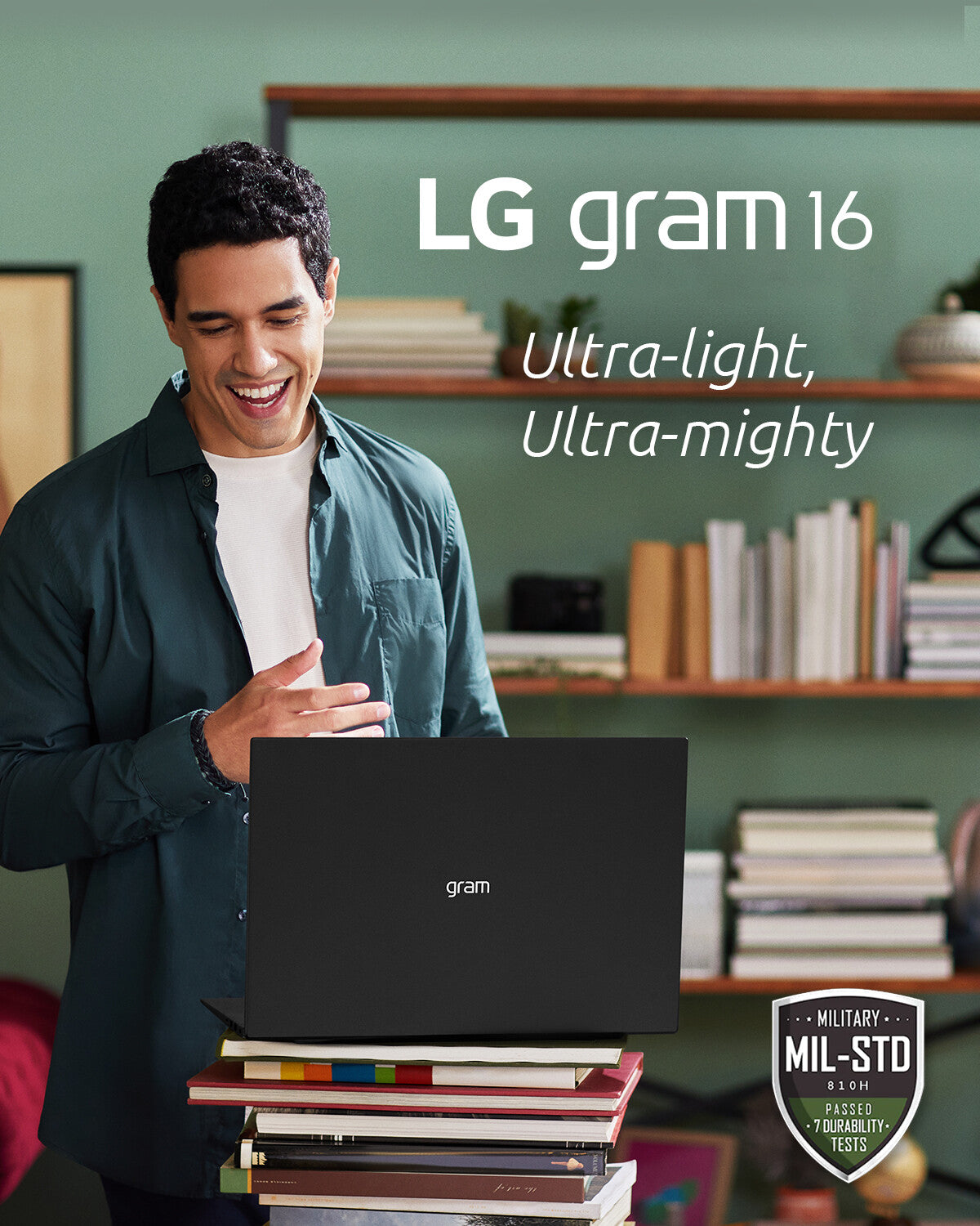 LG Gram 16Z90R-K.AA78A1 Laptop - 40.6 cm (16&quot;) - Intel® Core™ i7-1360P - 16 GB LPDDR5-SDRAM - 1 TB SSD - Wi-Fi 6E - Windows 11 Home - Black