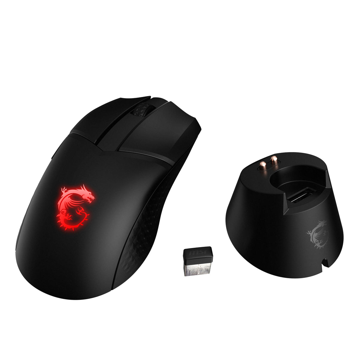 MSI CLUTCH GM41 LIGHTWEIGHT WIRELESS - RF Wireless Gaming Mouse in Black  - 20000 DPI