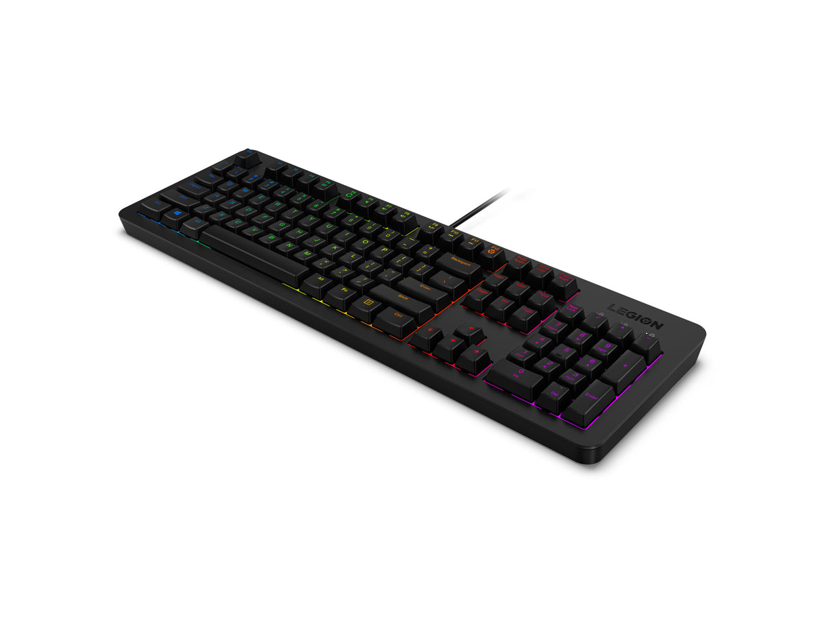 Lenovo Legion K300 RGB - USB Wired RGB Membrane Gaming Keyboard in Black (QWERTY UK)