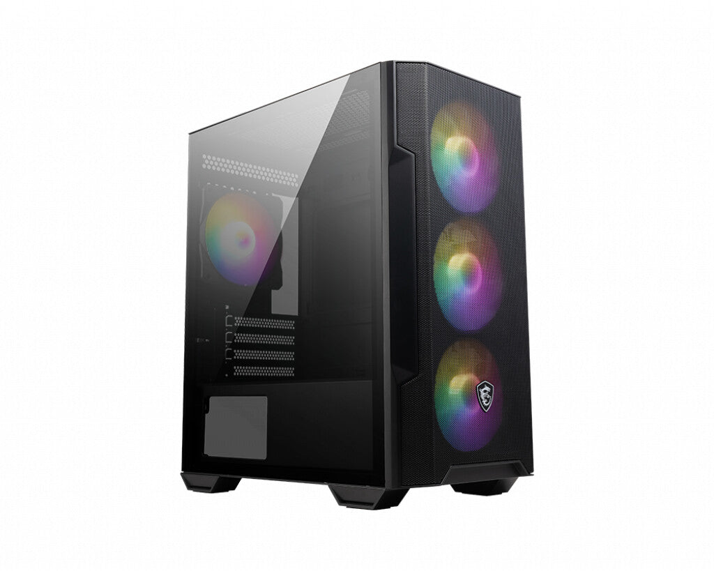 MSI MAG FORGE M100R - MicroATX Mini Tower Case in Black / Transparent