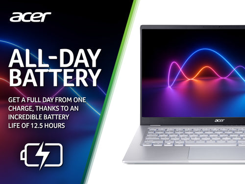 Acer Swift 3 Laptop - 35.6 cm (14&quot;) - AMD Ryzen 7 5700U - 16 GB LPDDR4x-SDRAM - 1 TB SSD - Wi-Fi 6 - Windows 11 Home - Silver
