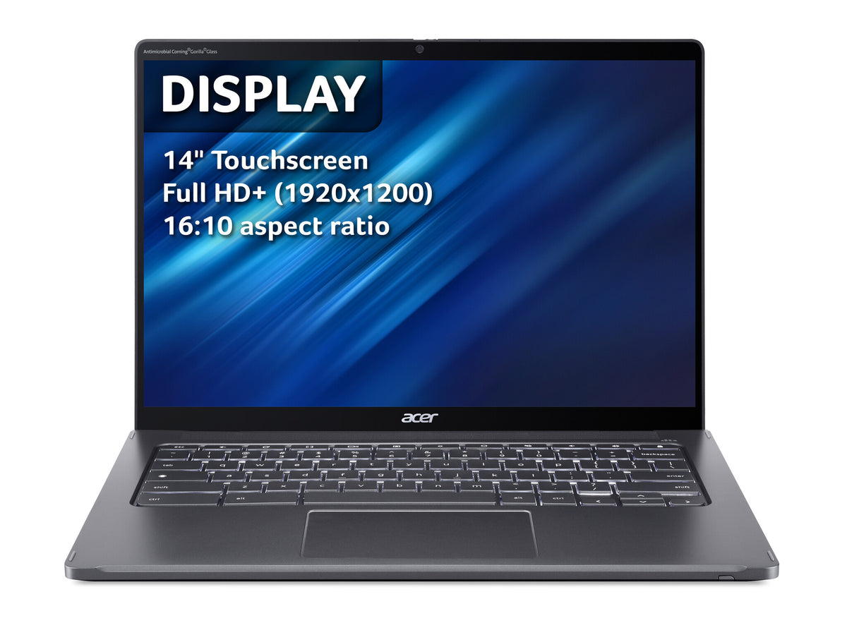 Acer Chromebook Spin 714 - 35.6 cm (14&quot;) - Touchscreen - Intel® Core i3-1315U - 8 GB LPDDR4x-SDRAM - 256 GB SSD - Wi-Fi 6E - Chrome OS - Grey