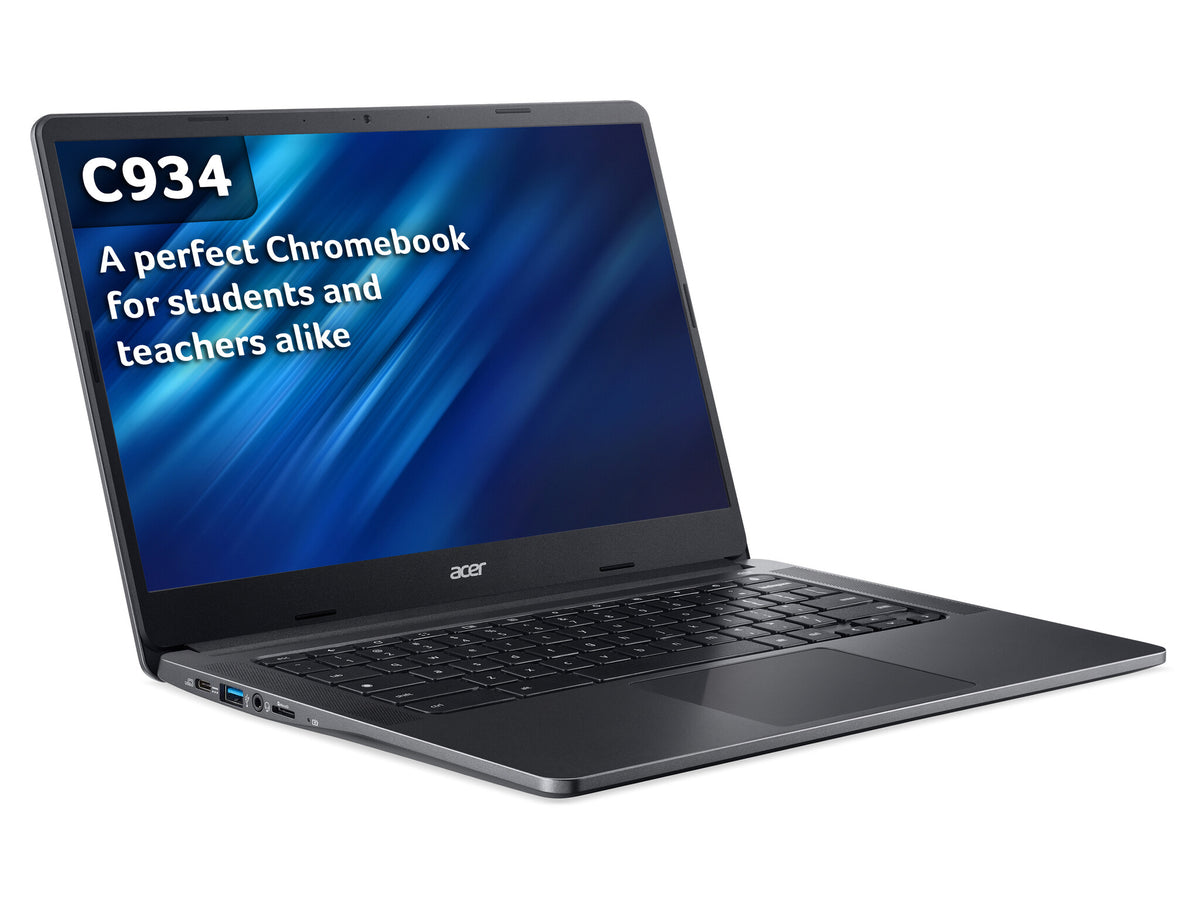 Acer Chromebook C934 - 35.6 cm (14") - Intel® Pentium® Silver N6000 - 8 GB LPDDR4x-SDRAM - 128 GB eMMC - Wi-Fi 6 - ChromeOS - Grey