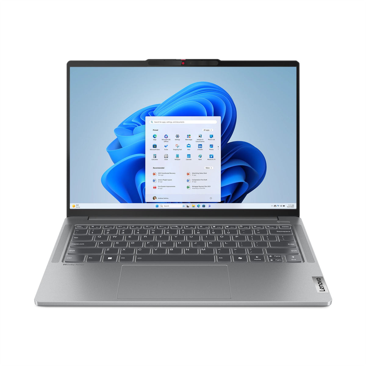 Lenovo IdeaPad Pro 5 AMD Ryzen™ 7 8845HS Laptop 35.6 cm (14&quot;) 2.8K 16 GB LPDDR5x-SDRAM 512 GB SSD NVIDIA GeForce RTX 3050 Wi-Fi 6E (802.11ax) Windows 11 Home Grey