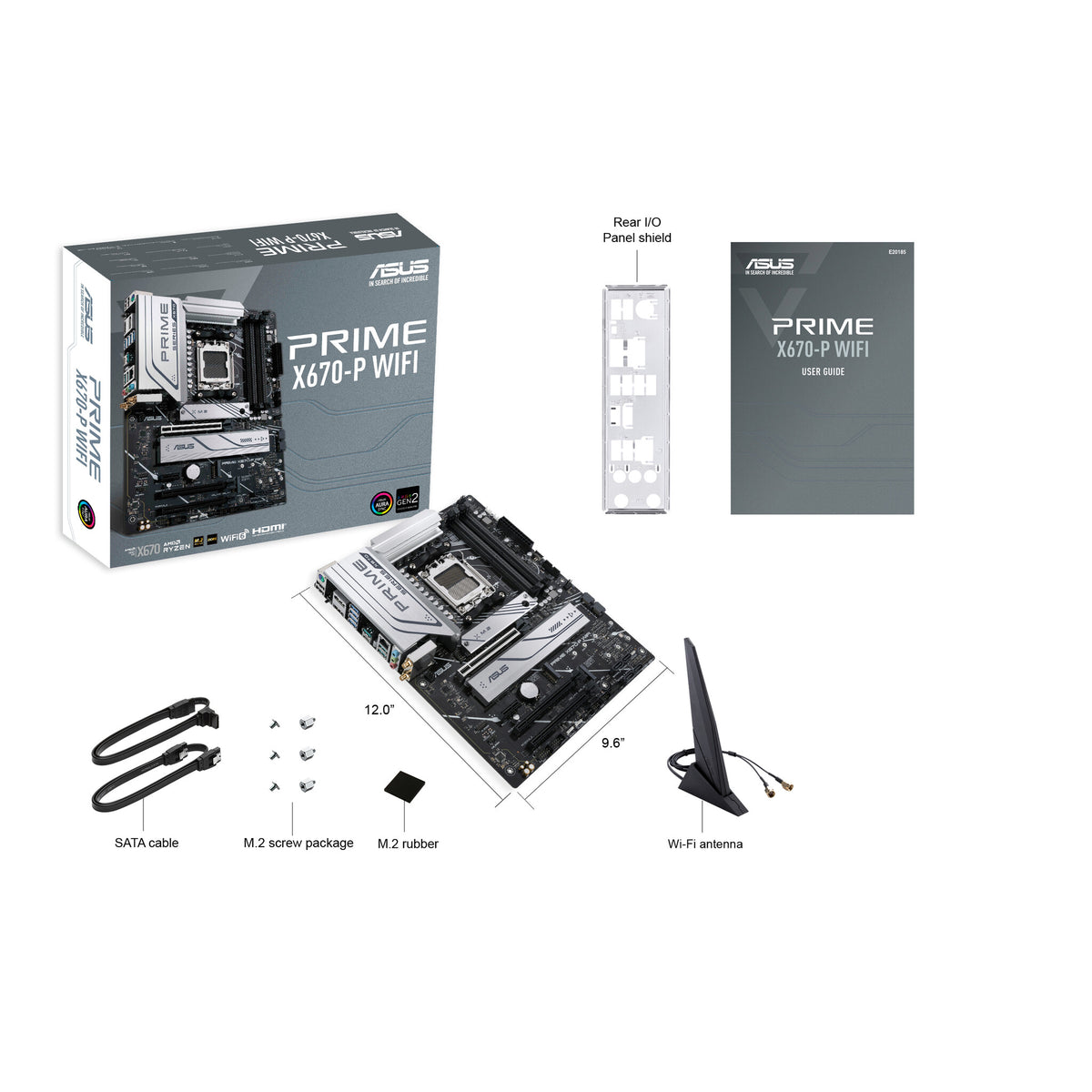 ASUS PRIME X670-P WIFI ATX motherboard - AMD X670 Socket AM5