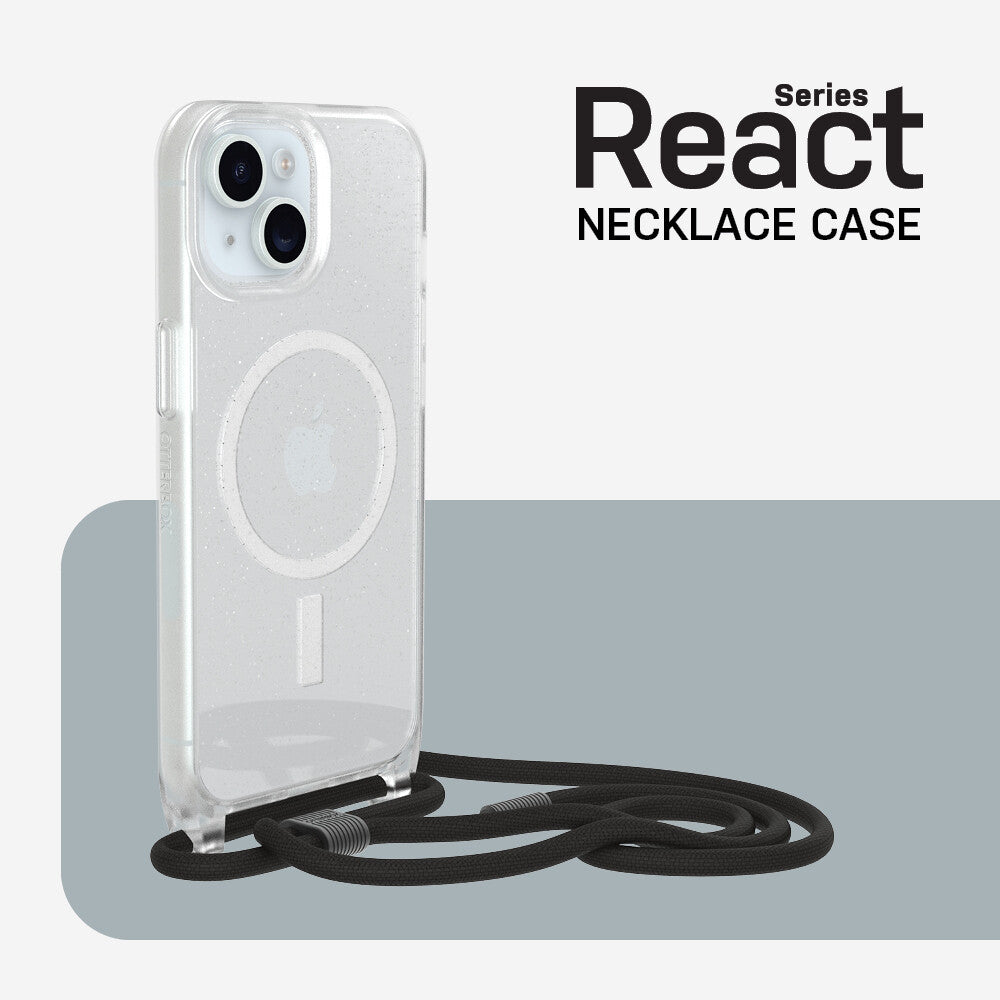 OtterBox React Series Necklace with MagSafe for iPhone 15 in Stardust - No Packaging