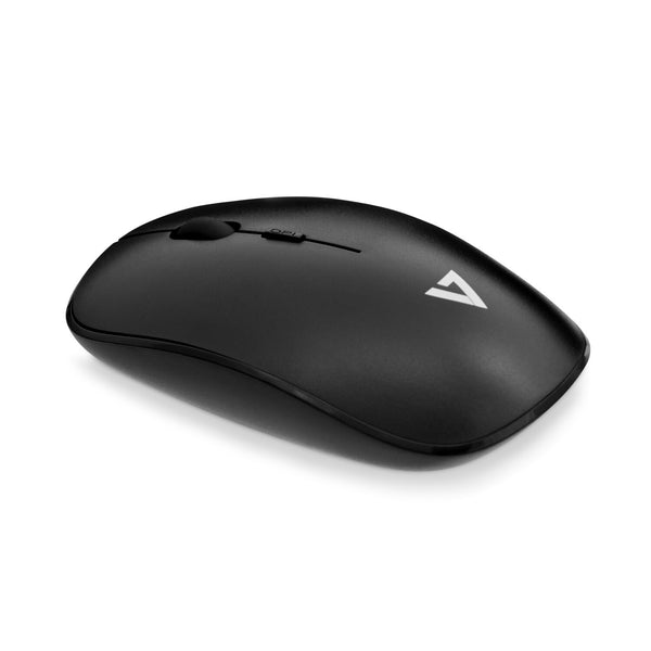 V7 Low Profile Wireless Optical Mouse in Black - 1,600 DPI - Clove ...
