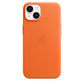 Apple iPhone 14 Leather Case with MagSafe in Orange