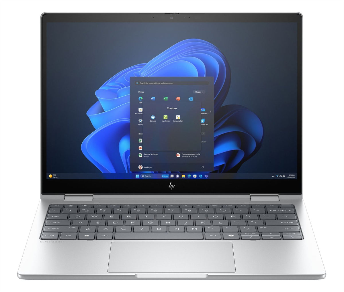 HP EliteBook 8 Flip G1i 13 inch Notebook AI PC Wolf Pro Security Edition Intel Core Ultra 7 255U Hybrid (2-in-1) 33.8 cm (13.3") Touchscreen WUXGA 64 GB LPDDR5x-SDRAM 1 TB SSD Wi-Fi 7 (802.11be) Windows 11 Pro Silver