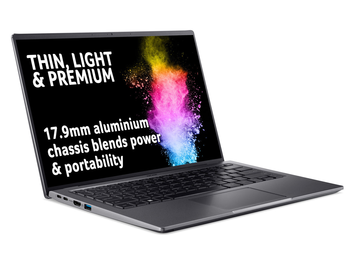 Acer Swift X SFX14-51G Laptop - 35.6 cm (14&quot;) - Intel® Core™ i5-1240P - 8 GB LPDDR5-SDRAM - 512 GB SSD - NVIDIA GeForce RTX 3050 - Wi-Fi 6E - Windows 11 - Grey