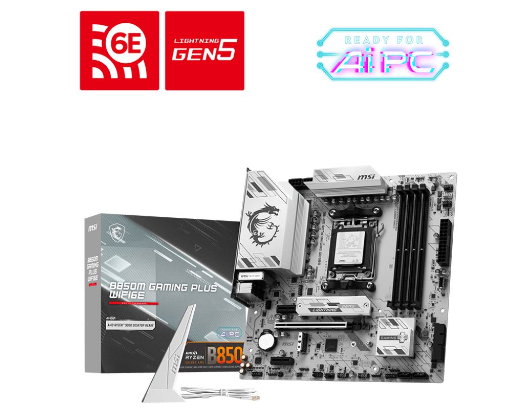 MSI B850M GAMING PLUS WIFI6E motherboard AMD B850 Socket AM5 micro ATX