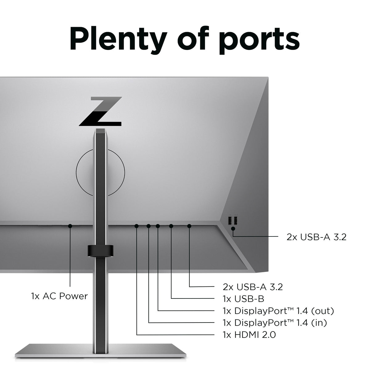 HP Z24Q G3 - 60.5 cm (23.8") - 2560 x 1440 pixels QHD Monitor