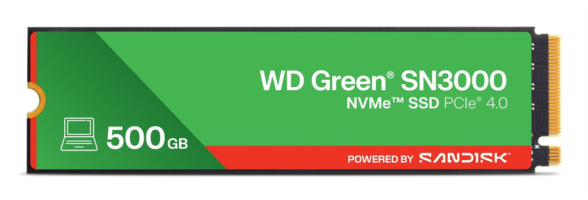 Western Digital Green WD ™ SN3000 NVMe™ SSD POWERED BY SANDISK 500 GB